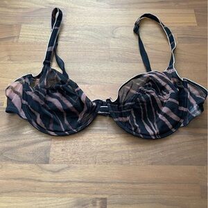 HUIT animal print mesh made in France bra